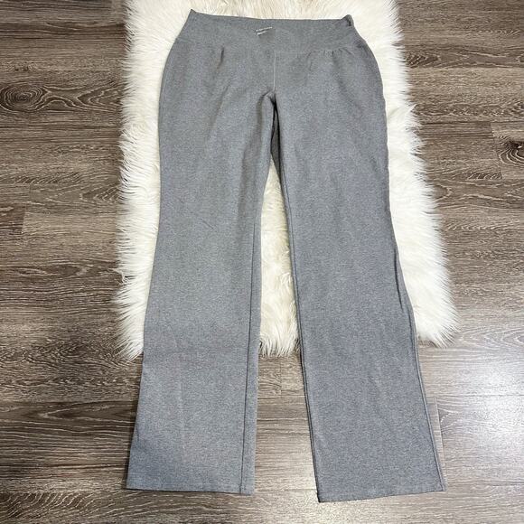 Eileen Fisher Womens Crossover Waistband Pull On Pants Size Large Gray Straight - Picture 1 of 5